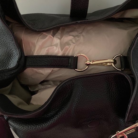 G.I.L.I. Got It Love It Black Pebble Leather Stirrup Satchel/NEW/NEVER USED!!! - Picture 8 of 9